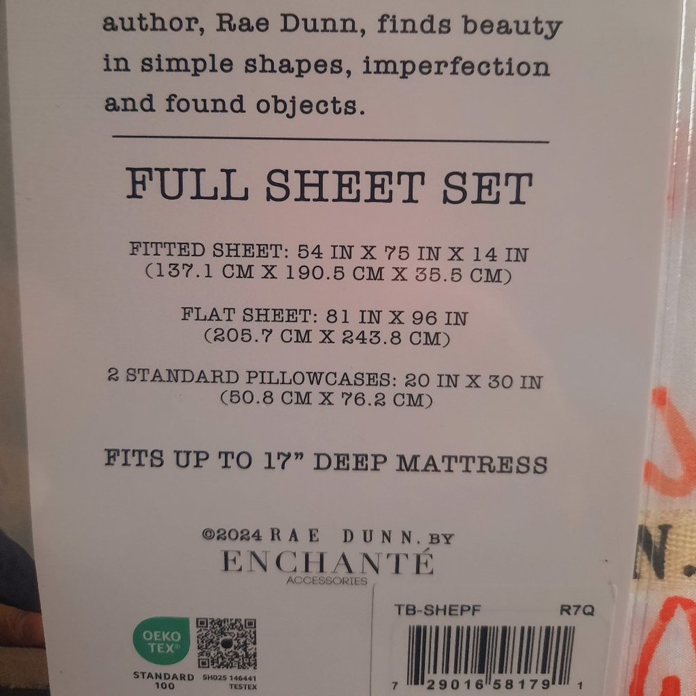 Rae Dunn Full Sheet Set / BE MINE & Hearts